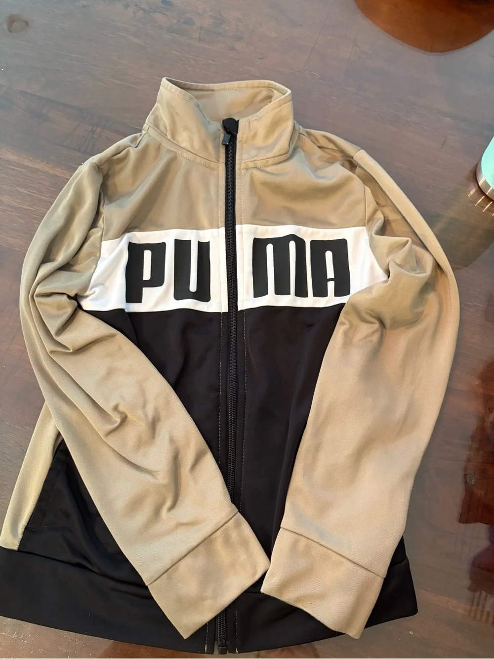 Puma Black and Khaki Two-Tone Track Set